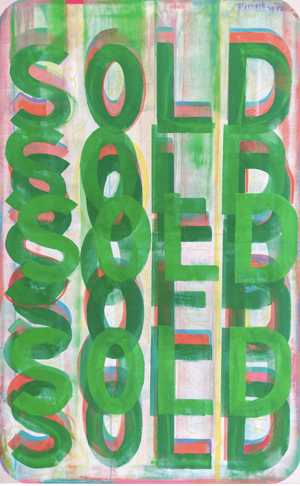 Image of Contemporary art piece titled SOLD IN GREEN by Shawn Shepherd  